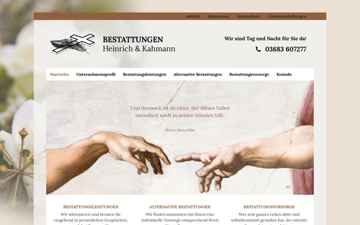 Screenshot of bestattungen-kahmann.de