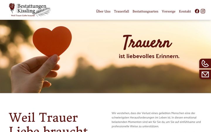 Screenshot of bestattungen-kissling.de