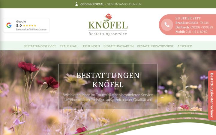 Screenshot of bestattungen-knoefel.de