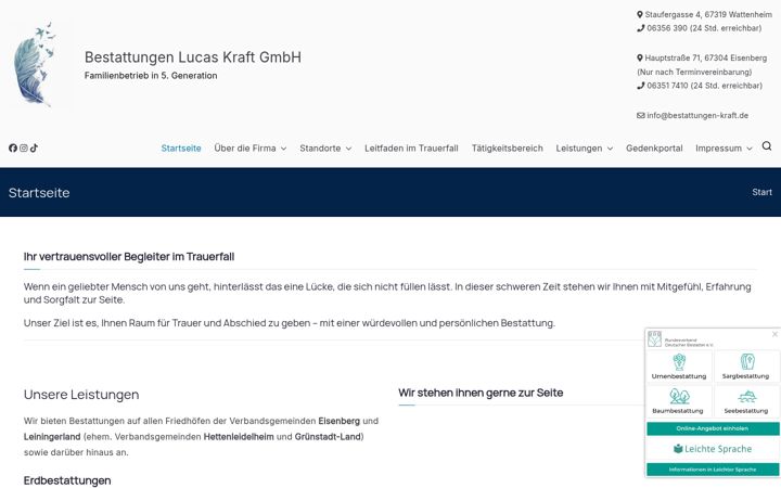 Screenshot of bestattungen-kraft.de
