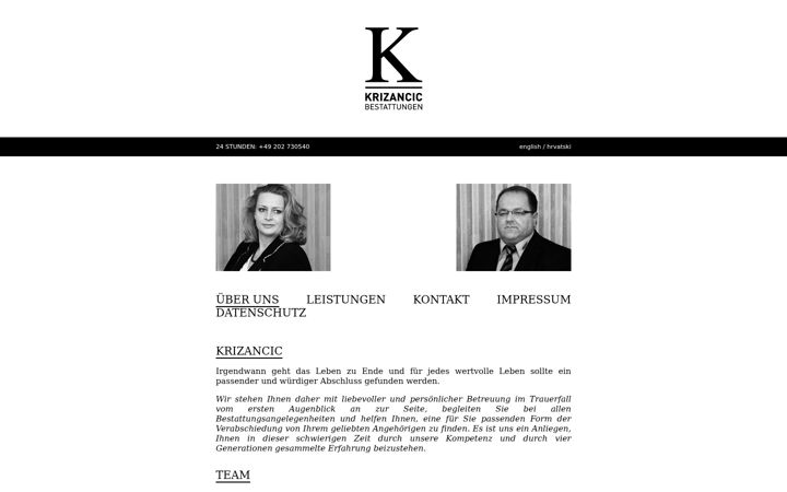 Screenshot of bestattungen-krizancic.de