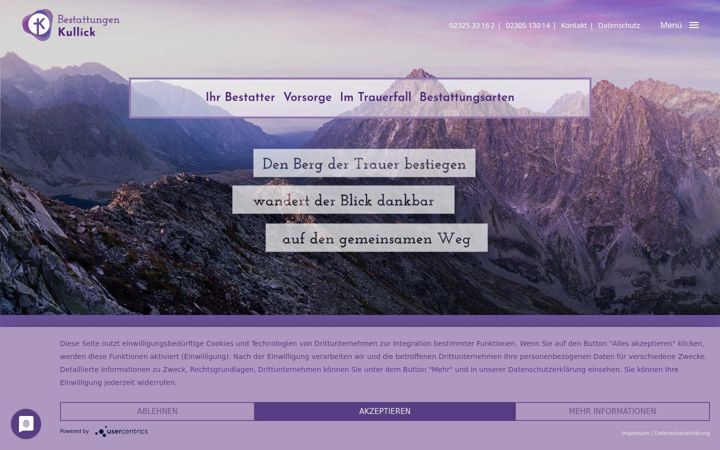 Screenshot of bestattungen-kullick.de