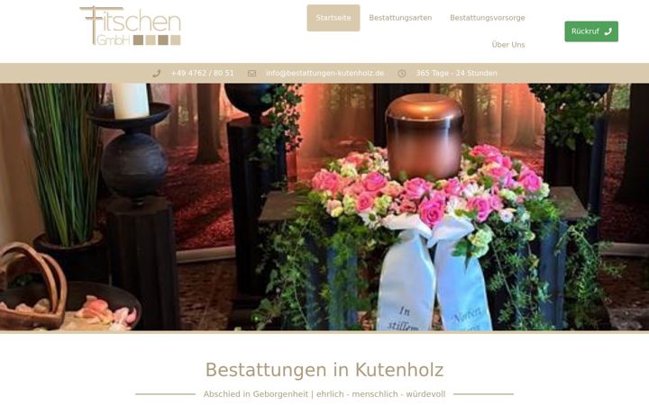 Screenshot of bestattungen-kutenholz.de