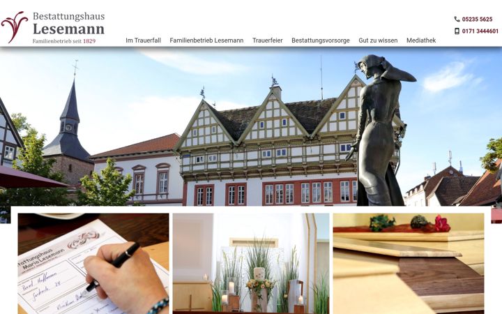 Screenshot von bestattungen-lesemann.de
