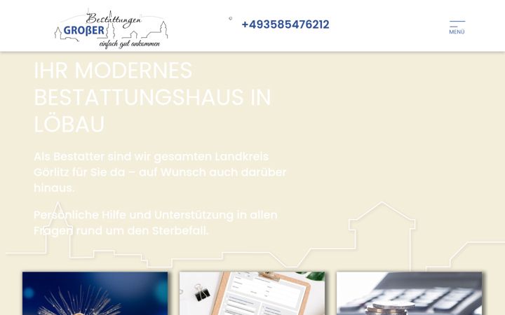 Screenshot of bestattungen-loebau.de