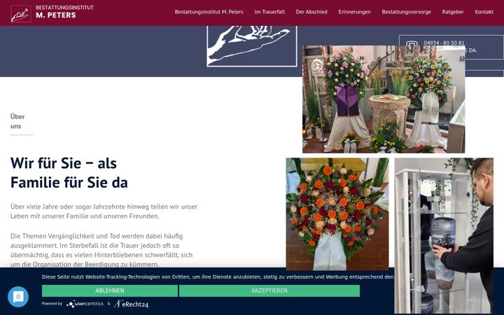Screenshot of bestattungen-m-peters.de