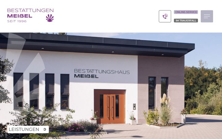 Ekrano kopija bestattungen-meissel.de