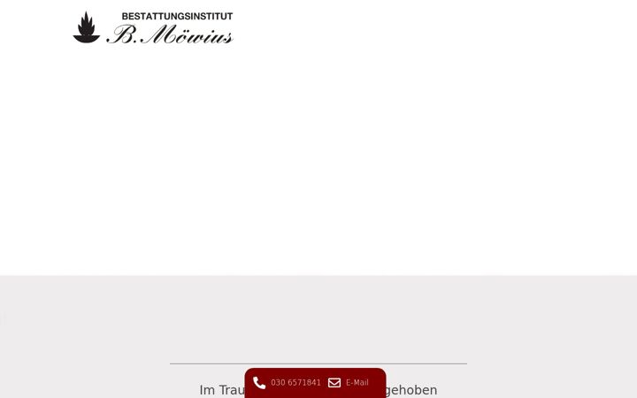 Screenshot of bestattungen-moewius.de