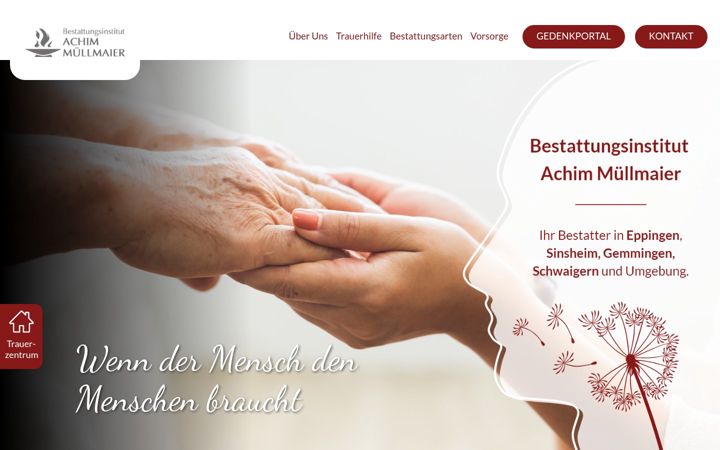 Screenshot of bestattungen-muellmaier.de