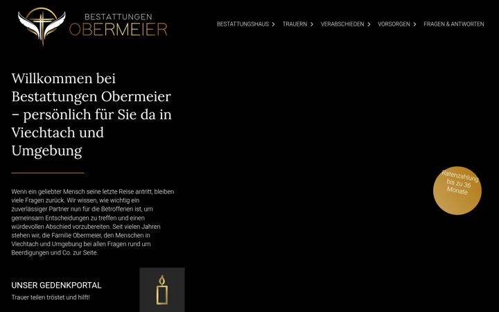 Screenshot of bestattungen-obermeier.de