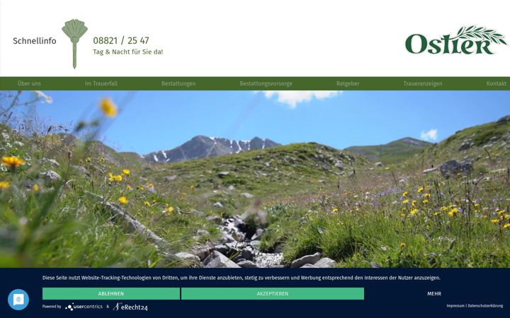 Screenshot of bestattungen-ostler.de