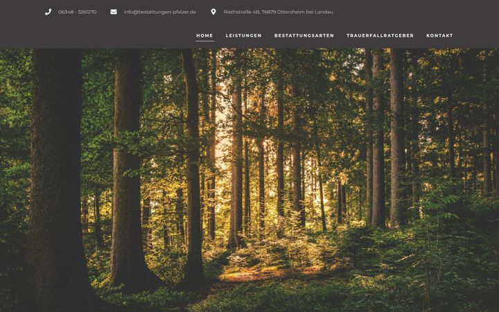Screenshot of bestattungen-pfalzer.de