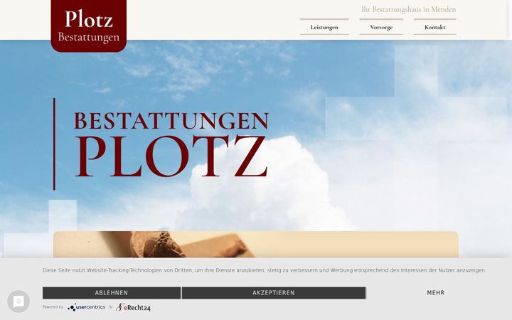 Screenshot of bestattungen-plotz.de