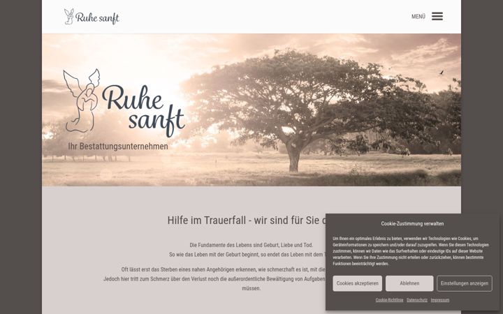 Ekraanipilt saidist bestattungen-ruhesanft.de