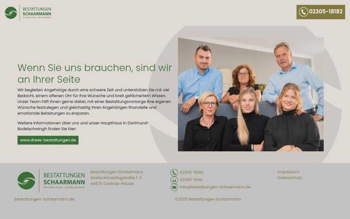 Ekraanipilt saidist bestattungen-schaarmann.de