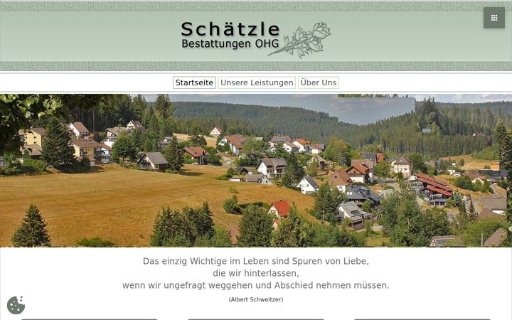 Ekraanipilt saidist bestattungen-schaetzle.de