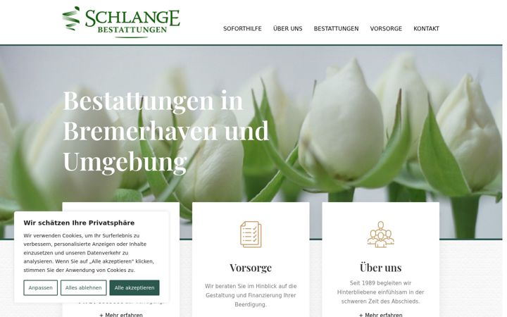 Screenshot του bestattungen-schlange.de