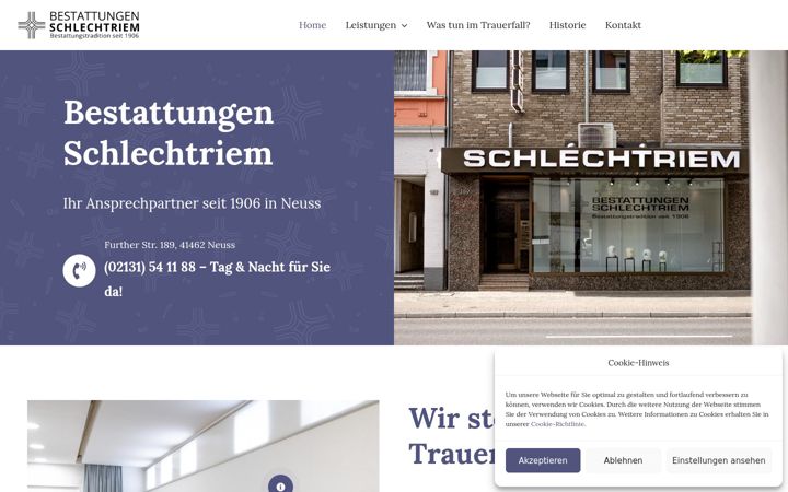 Screenshot του bestattungen-schlechtriem.de