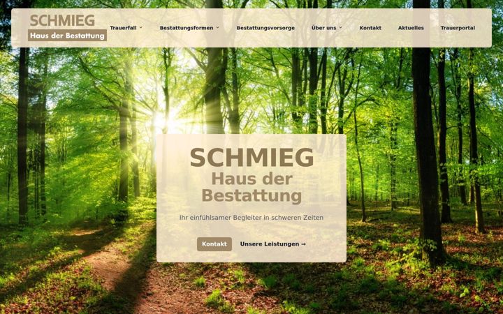 Screenshot του bestattungen-schmieg.de