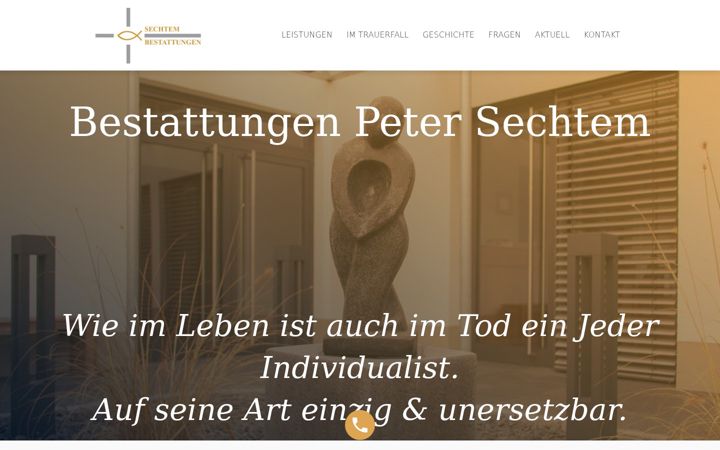 Screenshot of bestattungen-sechtem.de