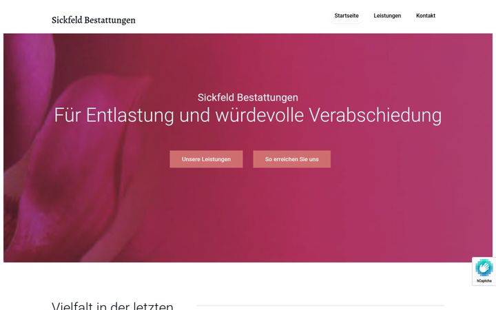 Screenshot του bestattungen-sickfeld.de