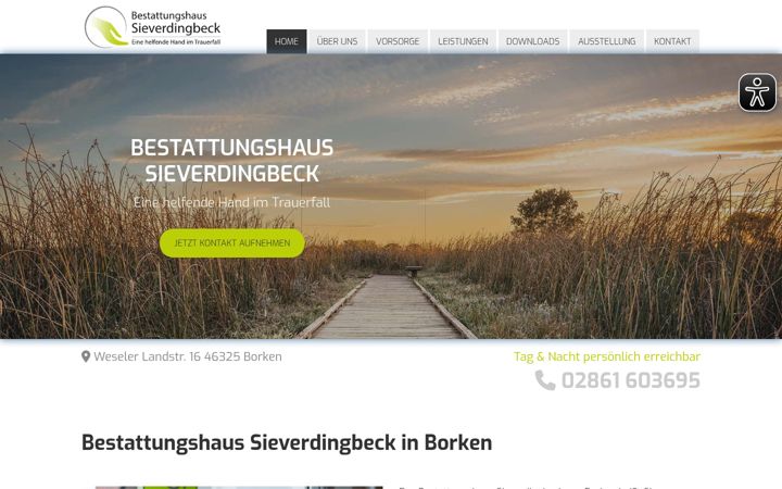Screenshot of bestattungen-sieverdingbeck.de