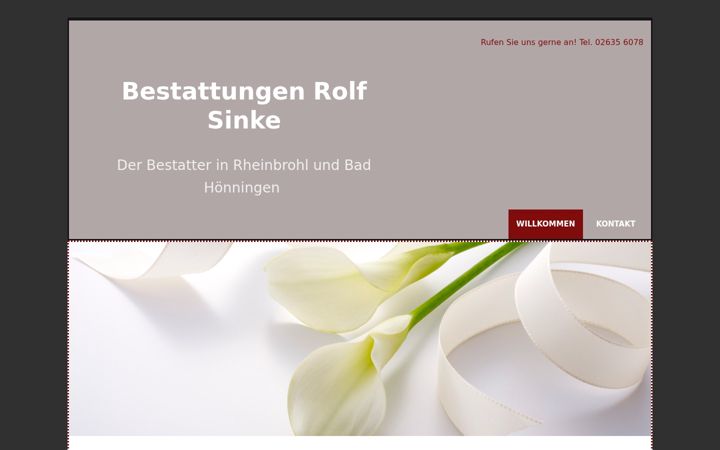 Screenshot του bestattungen-sinke.de