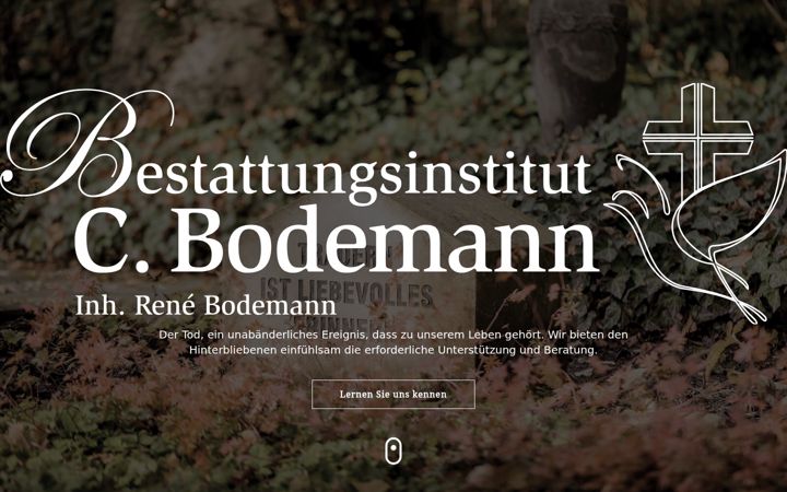 Screenshot of bestattungen-sondershausen.de