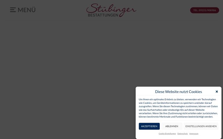 Screenshot of bestattungen-stuebinger.de
