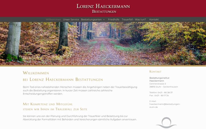 Screenshot of bestattungen-stuhr.de