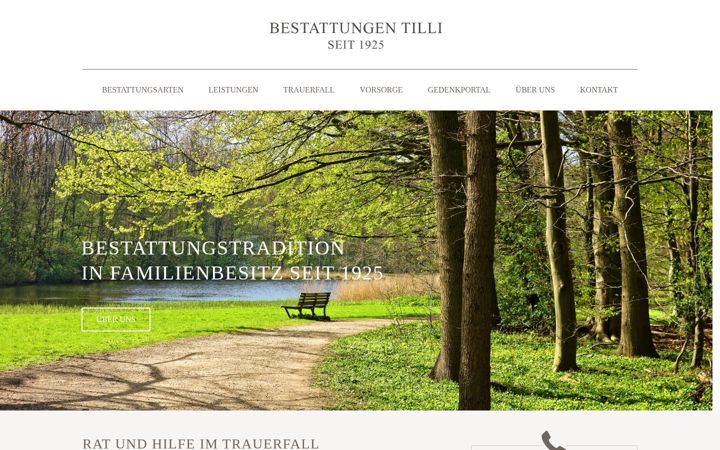 Snímek obrazovky bestattungen-tilli.de