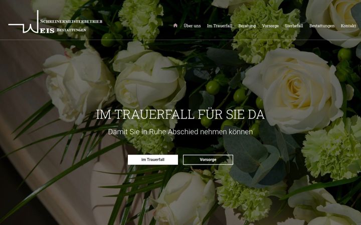 Screenshot of bestattungen-weis.de