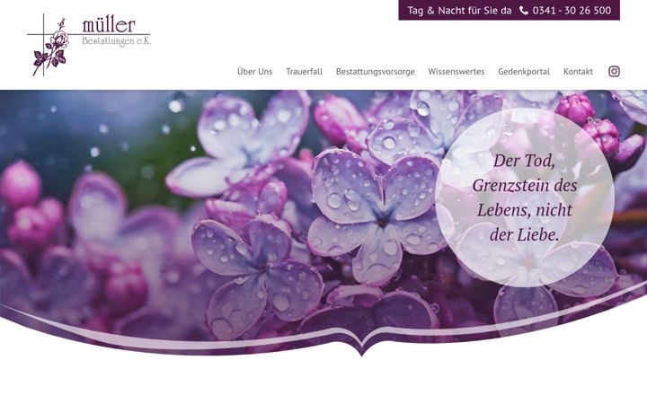 Screenshot of bestattungmueller.de