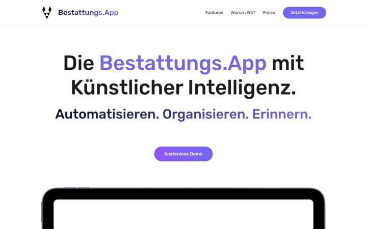 Screenshot of bestattungs.app