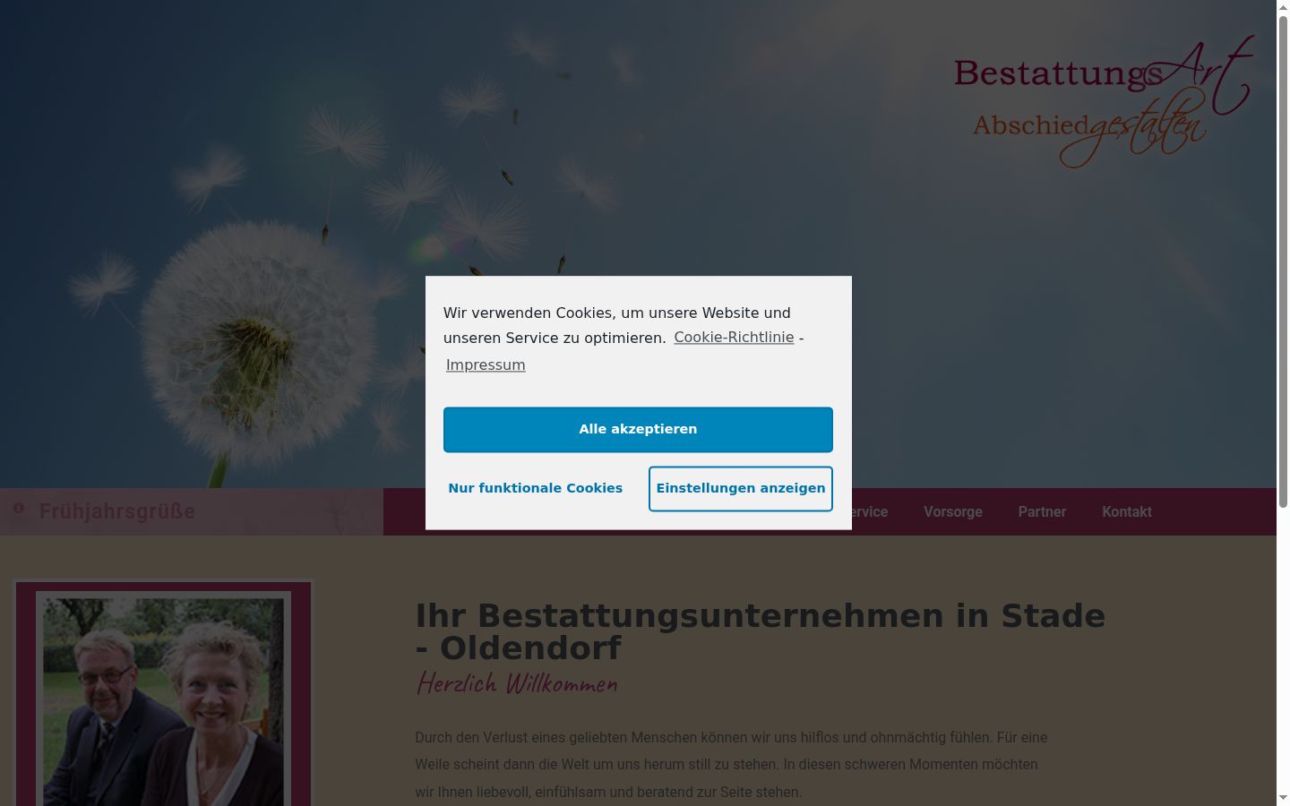 Screenshot van de toestemmingsbanner zoals getoond vóór enige interactie