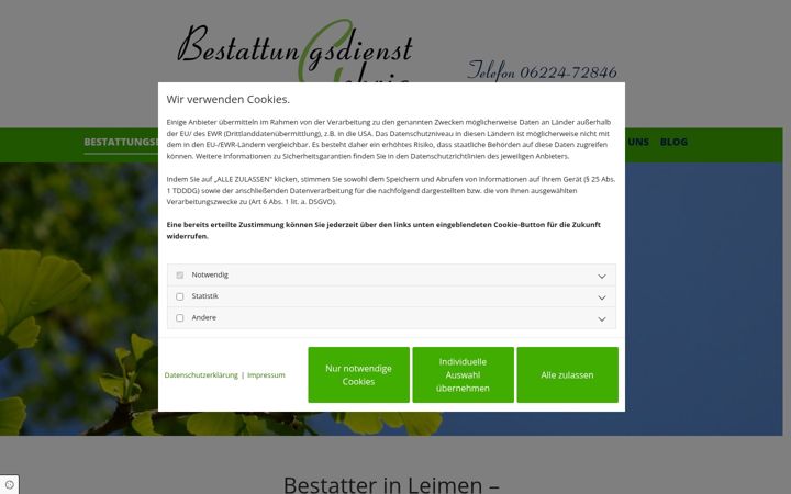 Screenshot of bestattungsdienst-gehrig.de