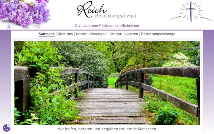 Screenshot of bestattungsdienst-reich.de
