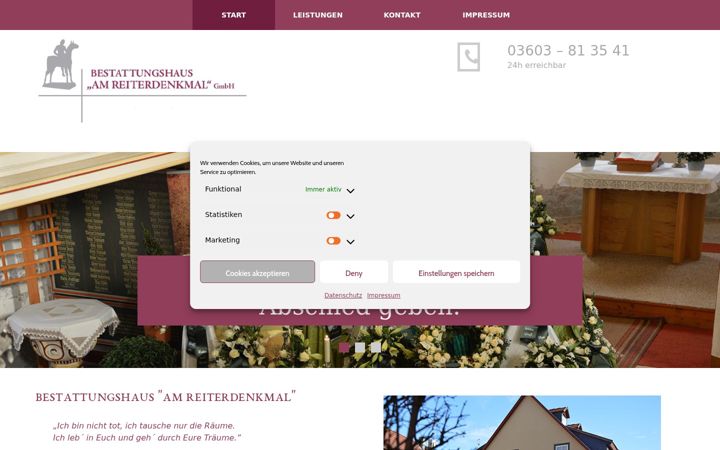 Screenshot of bestattungshaus-am-reiterdenkmal.de