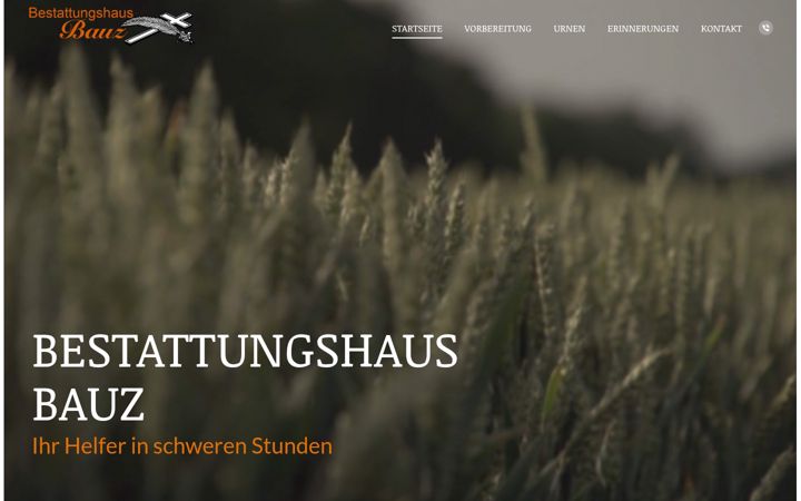 Screenshot of bestattungshaus-bauz.de