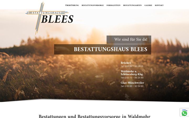 Ekrano kopija bestattungshaus-blees.de