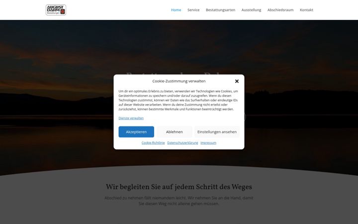 Zrzut ekranu bestattungshaus-dahm.de
