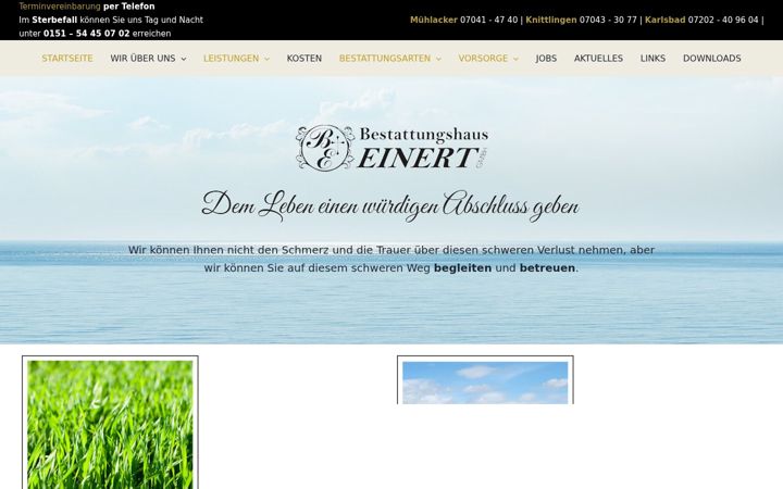 Screenshot of bestattungshaus-einert.de
