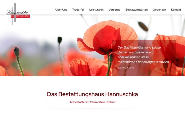 Zrzut ekranu bestattungshaus-hannuschka.de
