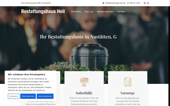 Zrzut ekranu bestattungshaus-heil.de
