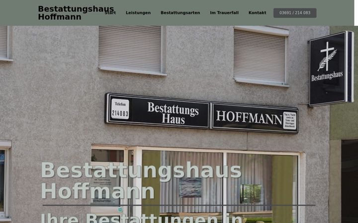 Screenshot of bestattungshaus-hoffmann-eisenach.de