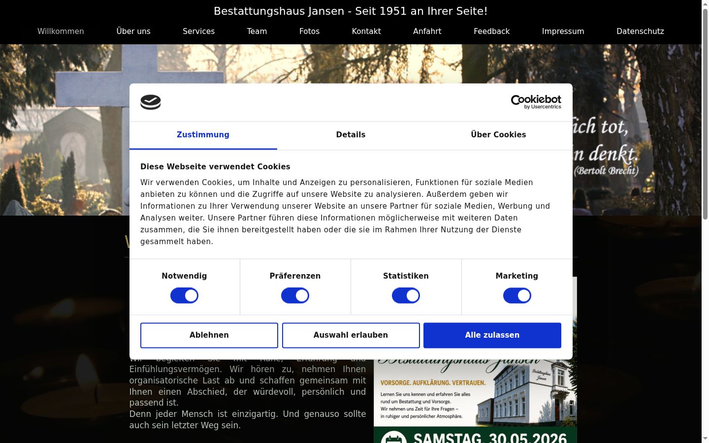 Snímek obrazovky baneru souhlasu zobrazeného před jakoukoli interakcí