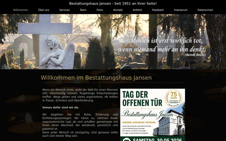 Screenshot of bestattungshaus-jansen.de