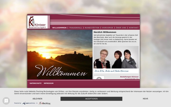 Zrzut ekranu bestattungshaus-koenisser.de