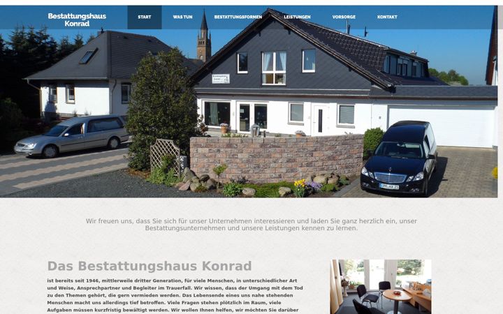 Screenshot of bestattungshaus-konrad.de