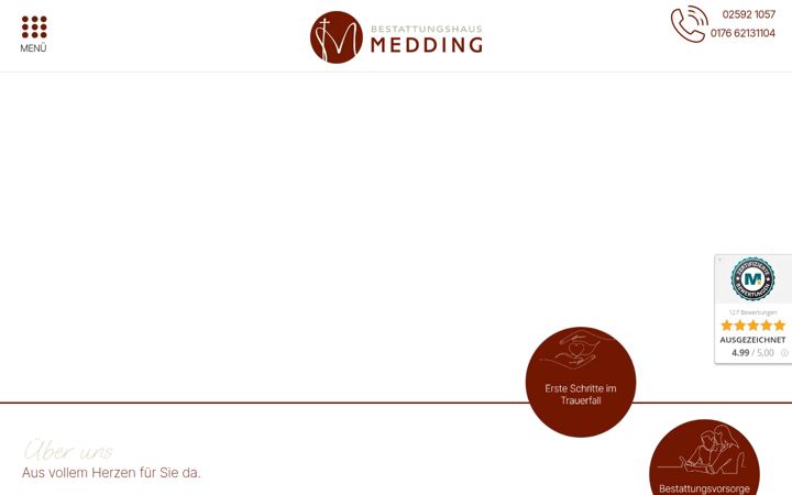 Screenshot of bestattungshaus-medding.de